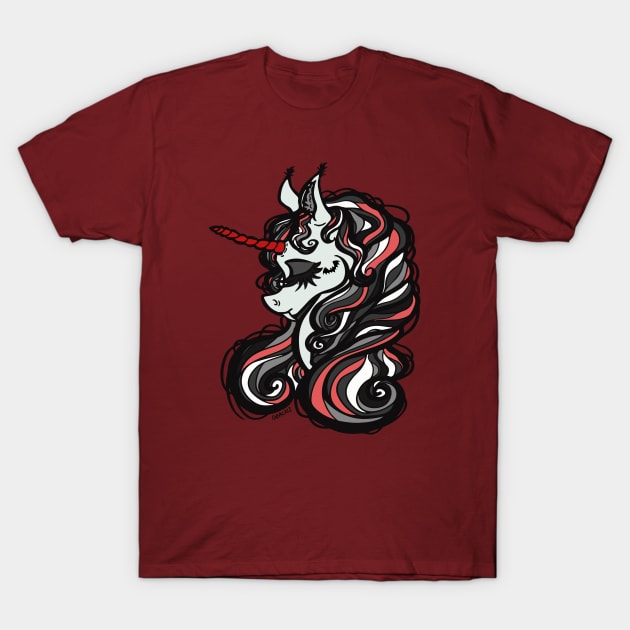 Vampire Unicorn T-Shirt by Jan Grackle